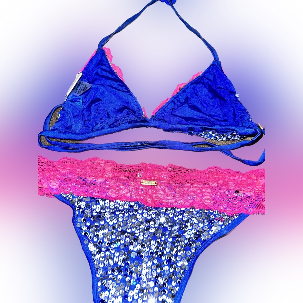 Beach Bunny Sequence Bikini Small - image 3